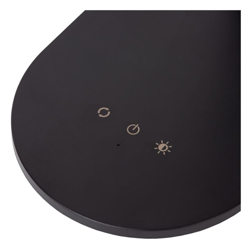 Lucide ALDWIN - Stolná lampa - LED Dim. - 1x8W 2700K/6500K - 3 StepDim - Čierny